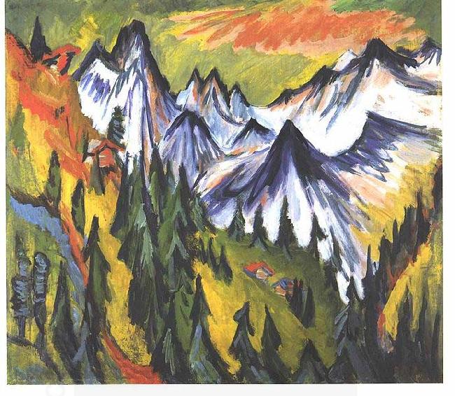 Ernst Ludwig Kirchner mountain top China oil painting art